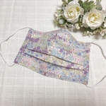 ノーズワイヤー入り プリーツマスク 小花柄
