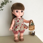 花柄とチェックのセットアップ　