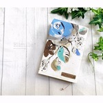 布にペイント！◆手描きアートを施した文庫本用ブックカバー◆布用絵の具・手洗い可