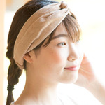 Organiccotton 3重ガーゼクロスターバン（茶色）