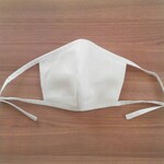 【大人用SML】夏用リネンマスク白無地　アジャスター付き立体