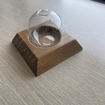 木製フラワーベース  ガラスボール付 ミニサイズ オーク