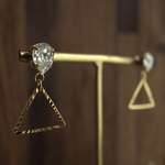 swarovski × sparkle triangle pierces