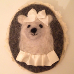 シロクマのブローチ