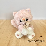 【teddycat2様　専用】ペットなネコちゃん(薄ピンク)🐾あみぐるみ