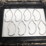 送料無料／シルバー不規則フレーム  21✖️39mm  8pcs  Ｓ1018番