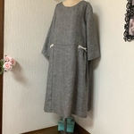 リネン　グレンチェック　ワンピース💕