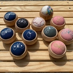 ウッドボウル　ピンクッション　ハンドメイド　針山