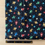 ＊ ダブルガーゼ ＊ロボットくん柄＊52×24☆ブラック☆