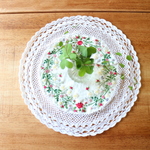 刺繍とレースのドイリー（フルール）