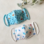 2枚セット⭐️子供用マスク(レイニーブルー)裏ダブルガーゼ