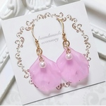 【パープル】 花びらピアス