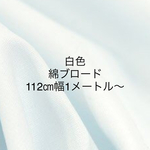 綿ブロード生地　白