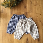 サルエルかぼちゃパンツ膝丈ギンガムチェック2種