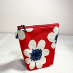 赤いお花ミニポーチ