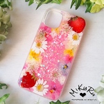 iPhone11♥️グリッターケース💕押し花ケース
