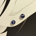  【3116】ぐんじょう銀スタッズ　小さいステンレスピアス 