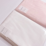 ダブルガーゼ　cotton100%  ホワイト　ピンク　150×100㎝