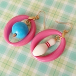 ぼうりんぐ♡昭和レトロ♡ピアス／イヤリング♥