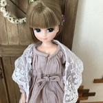 リカちゃん服＊ドロスト風ワンピースpk