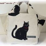 再販　黒猫のキューブトートバッグ