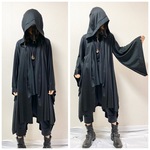 魔道士ローブ／ベルスリーブ・ロング丈ブラック