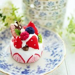 フェルトのケーキ＊いちごショート