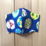子供用 立体マスク サッカーボール 【ブルー】