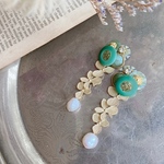 vintage button pierce/earring