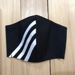 選べる大きさ【黒×白ライン】立体マスク