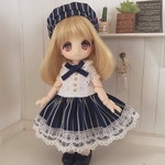 オビツ11用 帽子付きワンピース