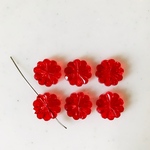 Vintage Clear Red Flower Beads