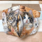 画像のもの1点　立体マスク　リアル　猫柄　ハンドメイド　大人用　インナーマスク　布マスク