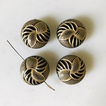 Black Gold Designed Coin Pillow Beads