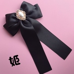 ♥姫♥キラパールリボンブローチ♥髪にもつけれる2Way♥使えるブラック♥量産型