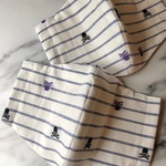 【Sale】涼しい　メンズ　マスク（ブルーストライプ×スカル）