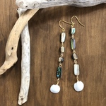 【SALE】stay beachy　＃5（アバロンシェルのピアス）