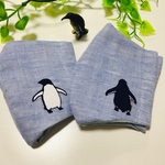 《夏用に変更可能》ハンドメイド　立体マスク　ペンギンさん