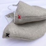 【送料無料❗️】キナリリネンマスク男女セット　リネンマスク　夏マスク　薄手マスク　シンプルマスク　無地マスク　