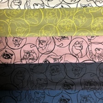 猫柄ハギレ５色セット