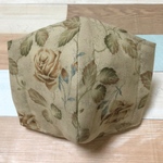 立体マスク　スモーキーローズ　薔薇　バラ　花柄　ハンドメイド　大人用　インナーマスク　布マスク