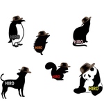 アウトドアペンギンステッカー 文字入れオーダー