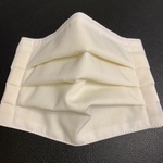 ☆【送料無料】夏用　プリーツ布マスク　綿100%+ダブルガーゼ二重　裏地はキュートなドット柄