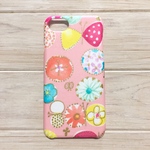 フラワーチョウチョ柄 ピンク スマホケース【Xperia/GALAXY/iPhone】