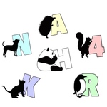 イニシャル、数字オーダー ステッカー　動物シリーズ