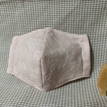 綿レースピンク　インナーマスク立体　立体マスク　マスクカバー　布マスク