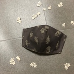 ハンドメイド   ポケット付きマスク　布マスク　立体型　刺繍生地