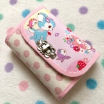 レトロ❤︎ バンビと水玉の小財布　Sファスナー　(pink)