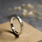 つや消し シルバーフラットリング 2.5mm幅 マット シルバー950｜SILVER RING 指輪 シンプル アクセサリー｜253