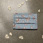 ハンドメイド   ポケット付きマスク　布マスク　プリーツ型　花柄　ノーズワイヤー入り　使い捨てシート